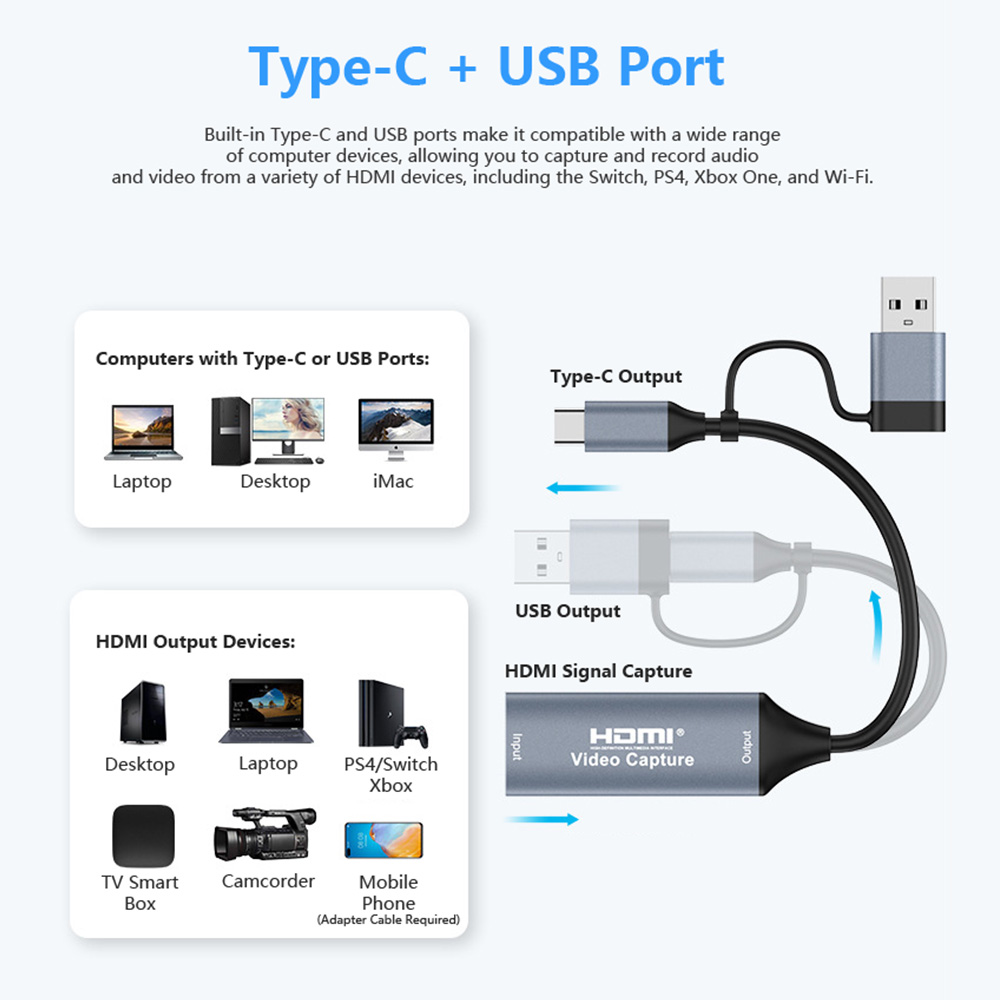 4K 2 in 1 USB 2.0 Video Captur - Usb C To Hdmi review and price