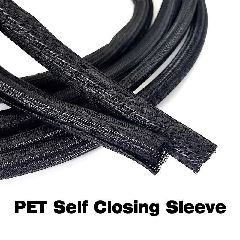 Black PET Braided Expandable C - Cable Sleeve Neoprene review and price