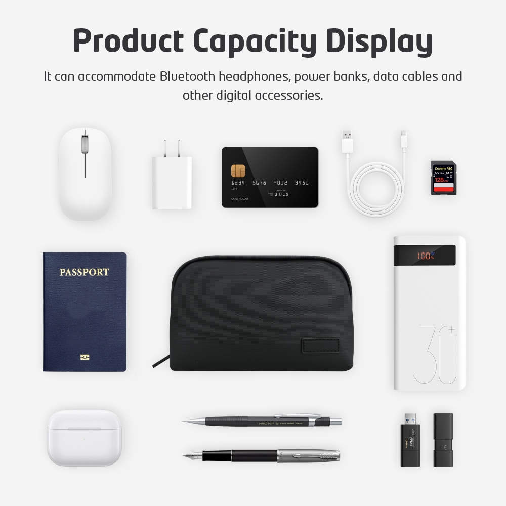 Lightweight Water Resistant Te - Tech Accessories Organizer Pouch review and price