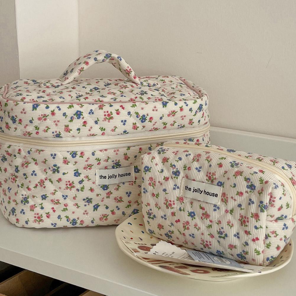 Vintage Floral Quilted Makeup  - Tech Accessories Travel Bag review and price