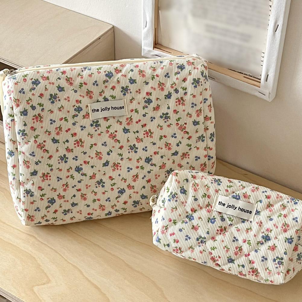 Vintage Floral Quilted Makeup  - Tech Accessories Travel Bag review and price