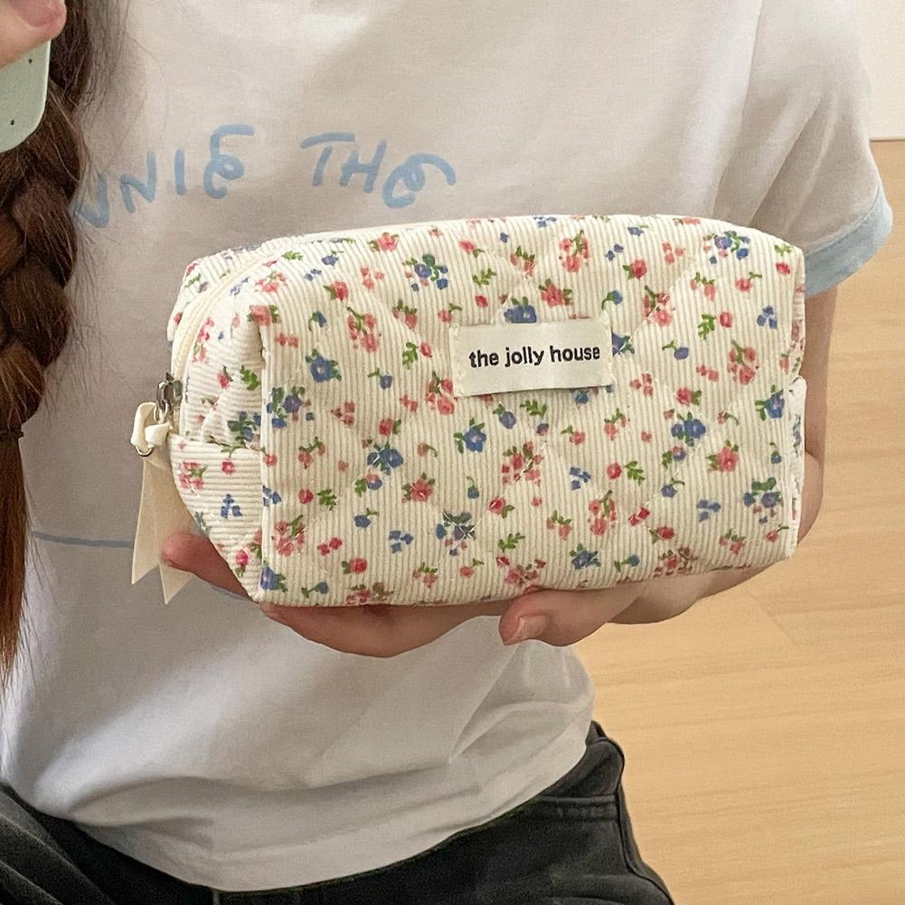 Vintage Floral Quilted Makeup  - Tech Accessories Travel Bag review and price