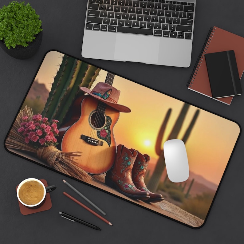 Desert Guitar Mouse Pad, Cactu - Tech Accessories To Gift review and price