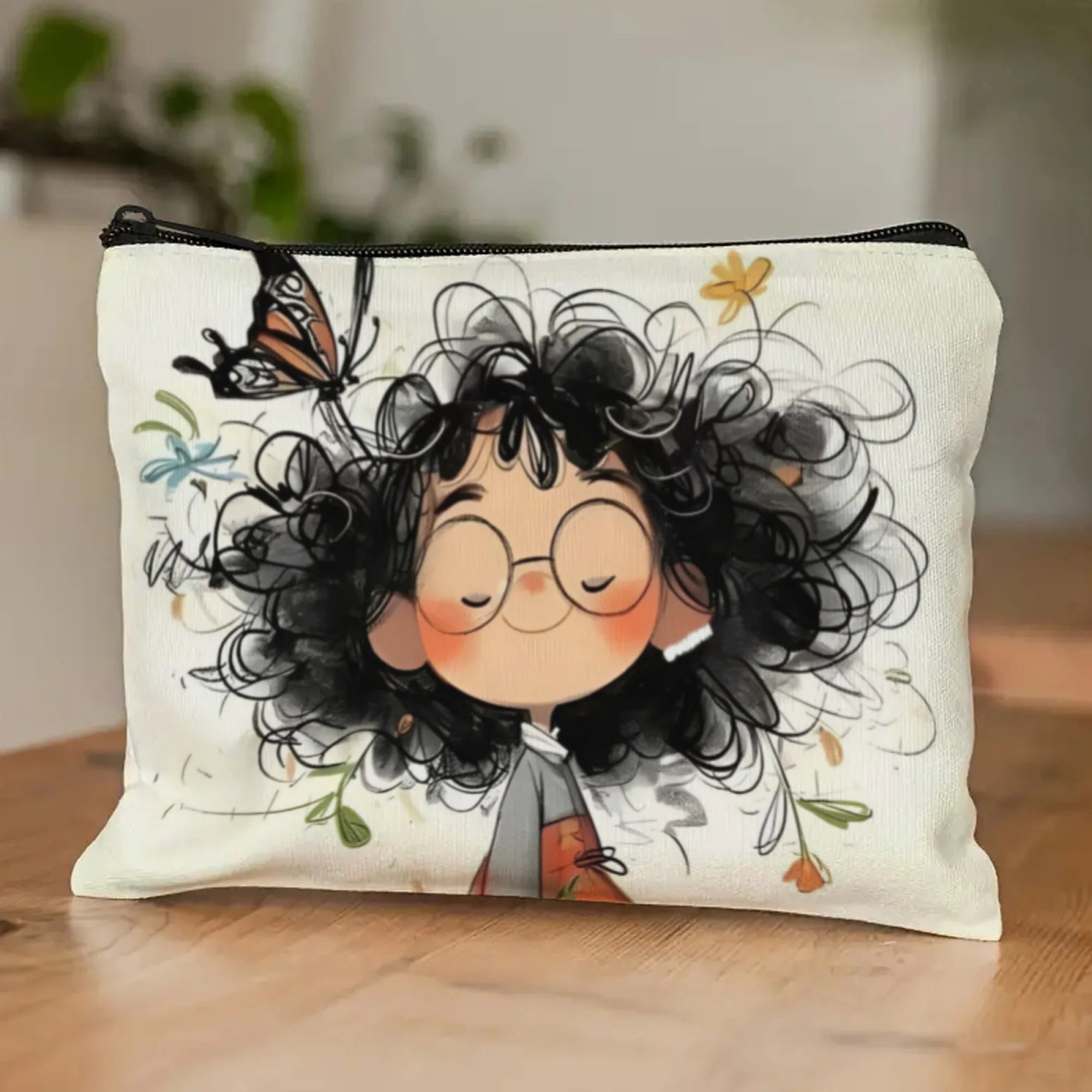Cartoon Girl Makeup Bag Zipper - Tech Accessories Travel Bag review and price