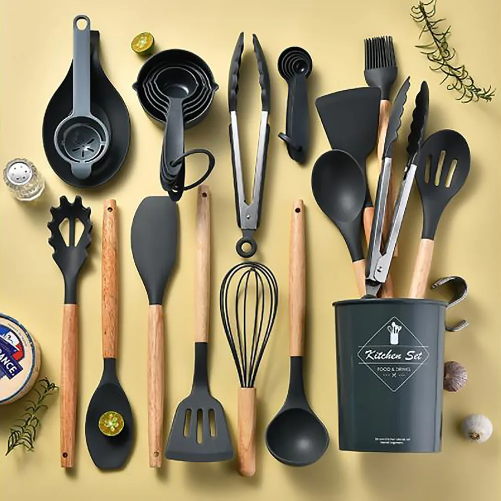 34Pcs Silicone Utensils Set Bl - Hi Tech Kitchen Accessories review and price