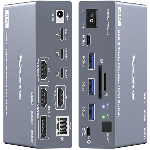 USB C KVM Switch 3 Monitors 2  - Usb C To Hdmi review and price